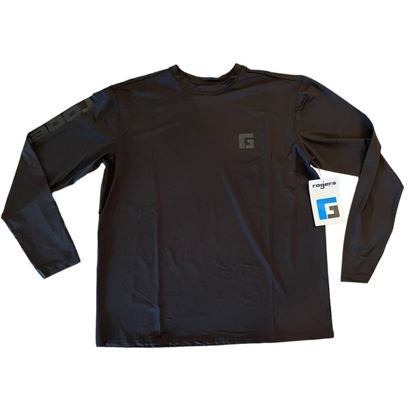 Rogers Sporting Goods Black Chill Long Sleeve Performance Tee Size Medium NWT - Picture 1 of 5